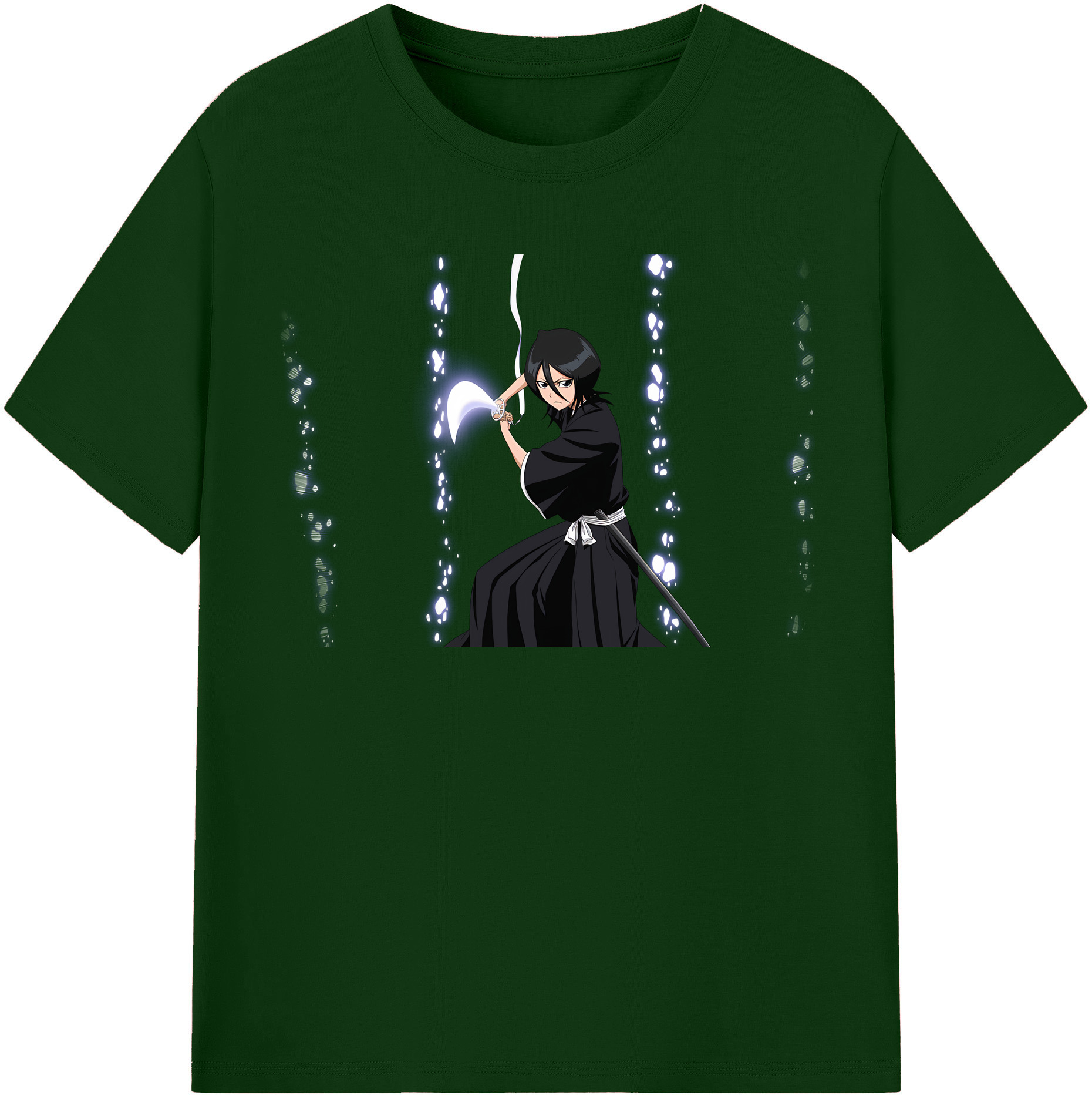 （画像用） ブリーチ 朽木ルキア BLEACH Kuchiki Rukia 綿100％半袖Tシャツ（フロントプリント）